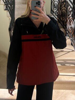 Ellesse Archivio Black Red Hooded Anorak NWT M